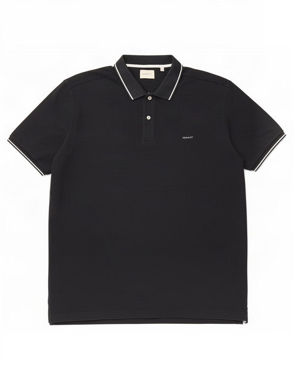 Gant Mens Polo Shirt 5XL Black Cotton