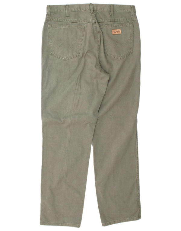 Wrangler Mens Ohio Straight Casual Trousers  W36 L32 Green Cotton