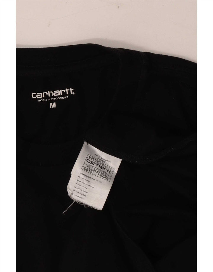 Carhartt Mens T-Shirt Top Medium Black Cotton