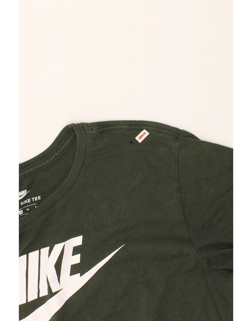 NIKE Mens Athletic Cut Graphic T-Shirt Top XL Green Cotton Vintage Nike and Second-Hand Nike from Messina Hembry 