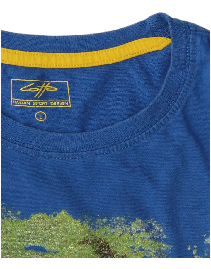 Lotto Mens Graphic T-Shirt Top Large Blue