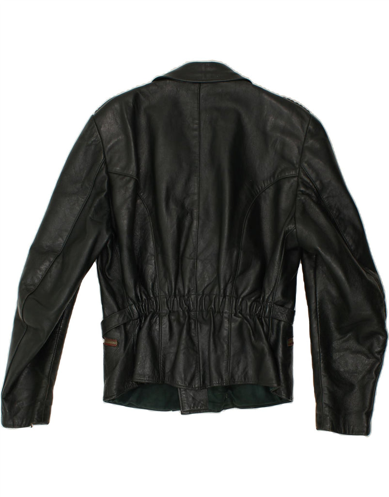 VINTAGE Mens Leather Jacket IT 54 2XL Black | Vintage Vintage | Thrift | Second-Hand Vintage | Used Clothing | Messina Hembry 