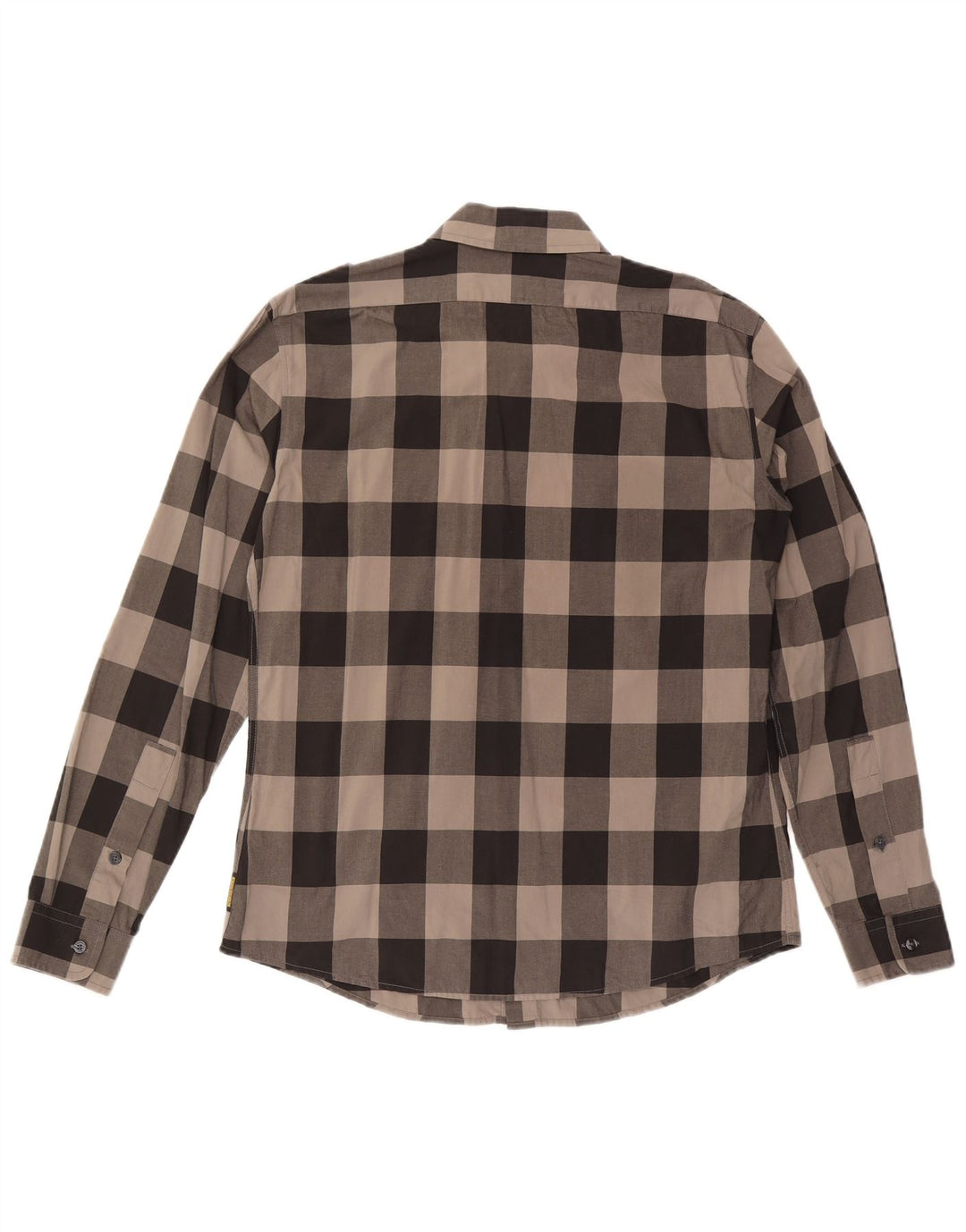 Armani Jeans Mens Shirt Large Grey Gingham Cotton