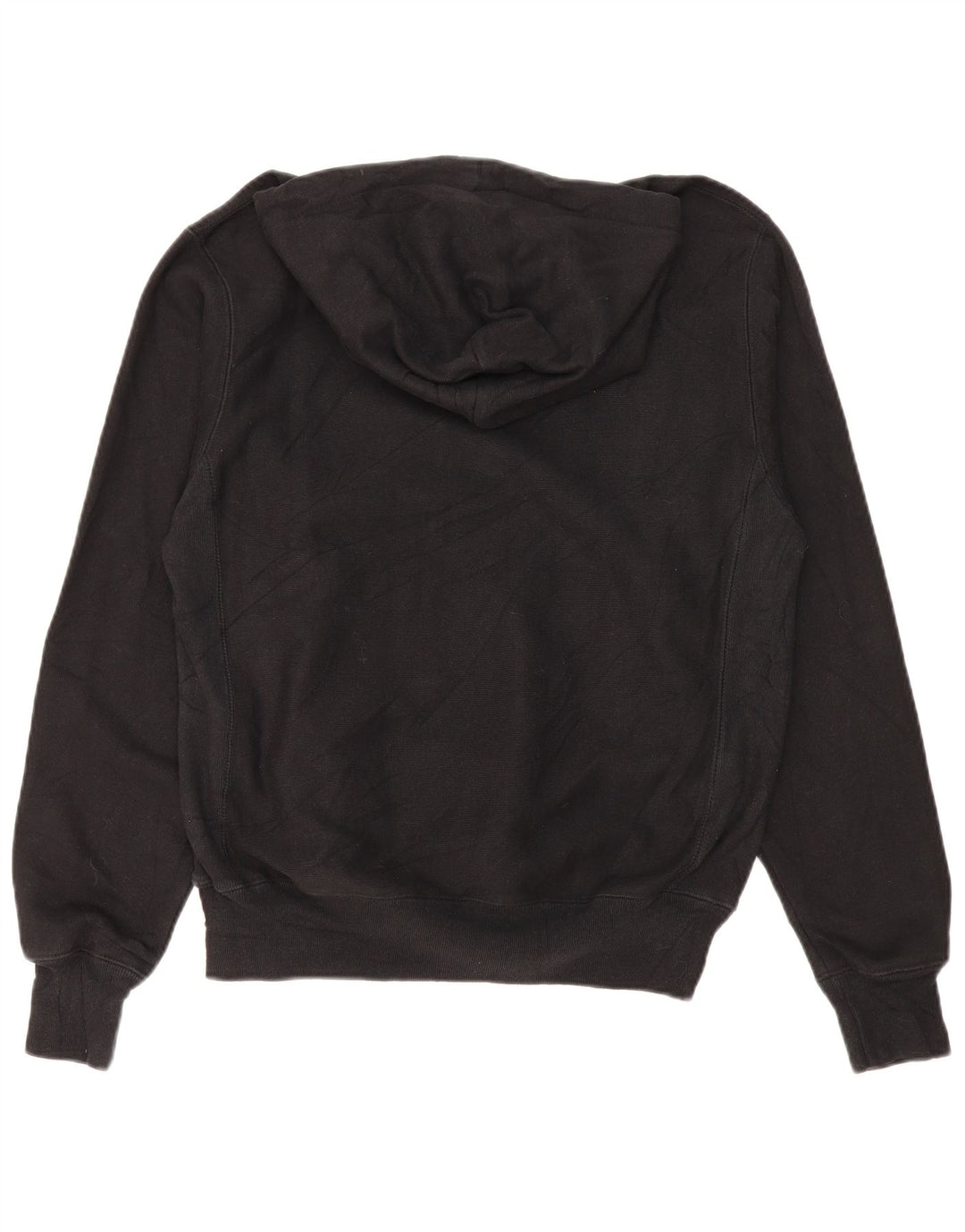 CHAMPION Mens Reverse Weave Hoodie Jumper Small Black Cotton