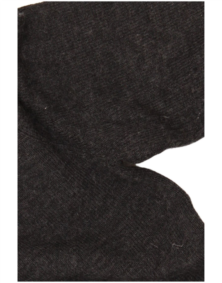 SUPERDRY Mens Zip Neck Jumper Sweater Medium Grey Merino Wool