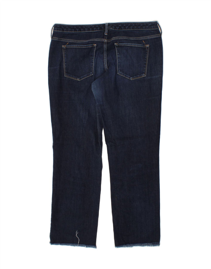 MOSSIMO Womens Mid Rise Straight Jeans US 12 Large W31 L27 Navy Blue Vintage Mossimo and Second-Hand Mossimo from Messina Hembry 