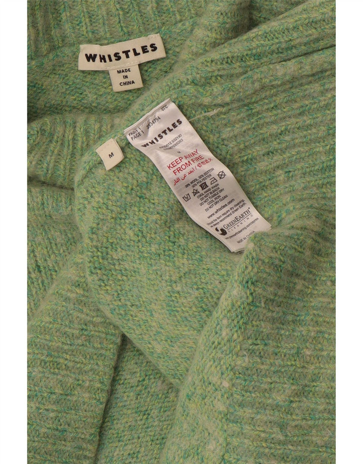 Whistles Womens Turtle Neck Jumper Sweater UK 14 Medium Green Flecked