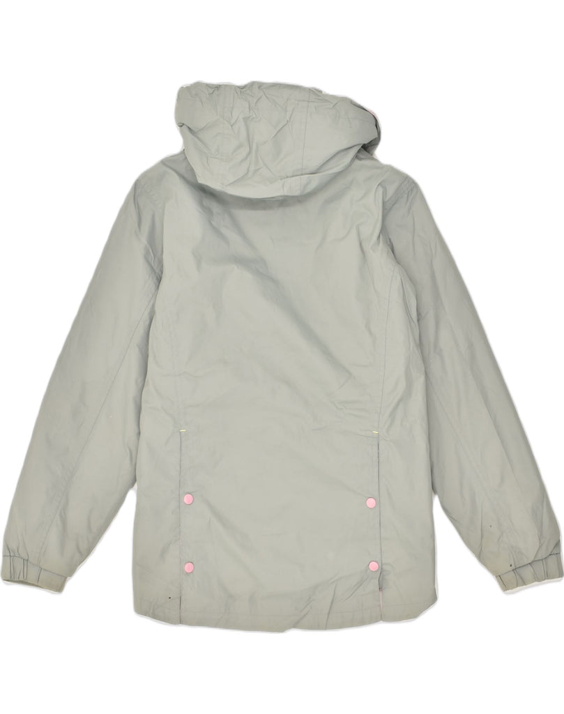 JOULES Womens Hooded Windbreaker Jacket UK 14 Large  Grey Polyamide | Vintage Joules | Thrift | Second-Hand Joules | Used Clothing | Messina Hembry 