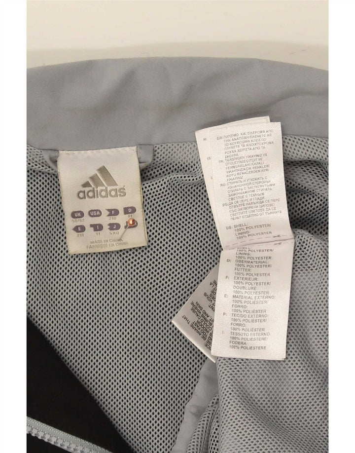 Adidas Mens Tracksuit Top Jacket UK 50/52 2XL Black Colourblock Polyester
