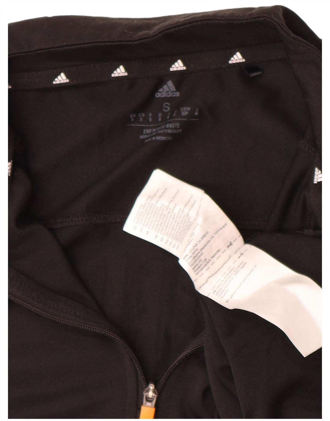 Adidas Mens Aeroready Zip Neck Pullover Tracksuit Top Small Black Polyester