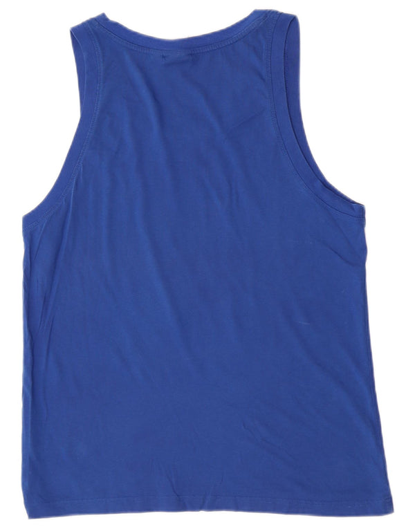 Adidas Mens Graphic Vest Top Medium Blue Cotton