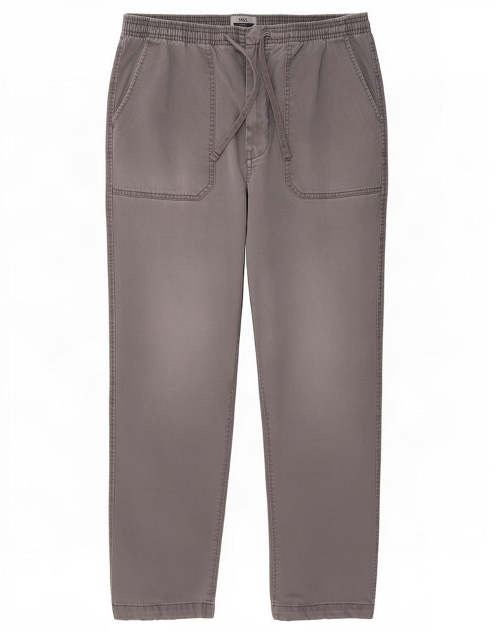Marks & Spencer Mens Trousers W33 L29 Grey Cotton
