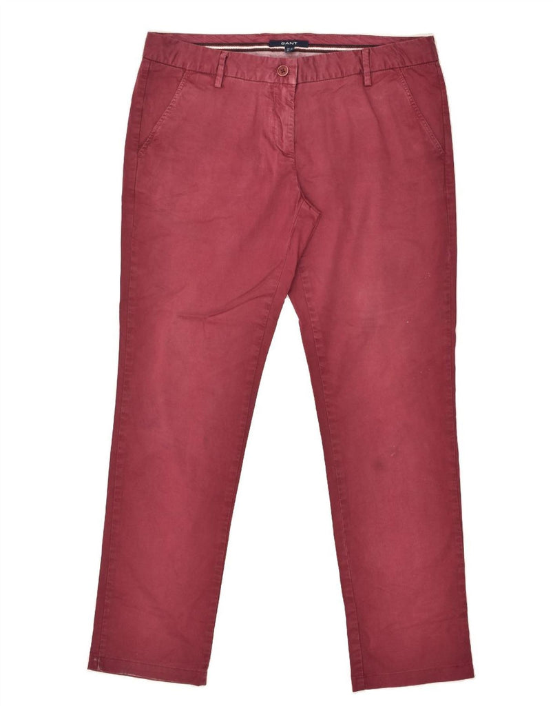 GANT Mens Slim Chino Trousers UK 16 Large W28 L30  Red Cotton | Vintage Gant | Thrift | Second-Hand Gant | Used Clothing | Messina Hembry 