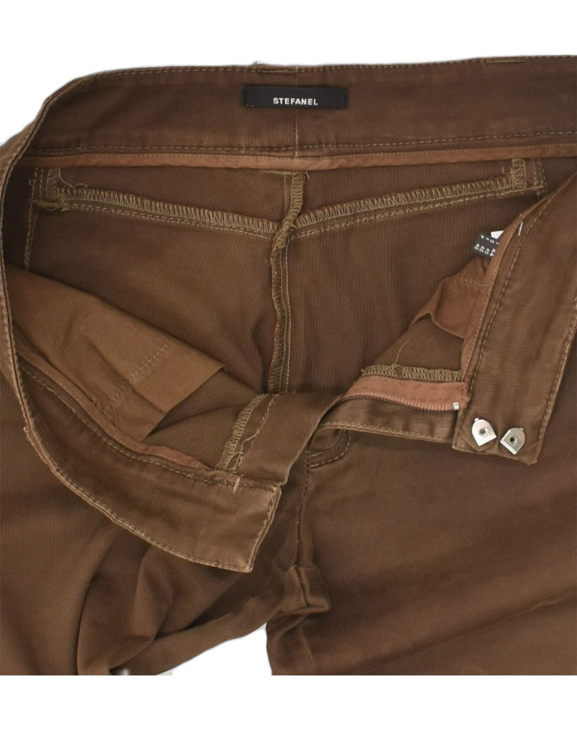 STEFANEL Womens Straight Chino Trousers IT 44 Medium W32 L28 Brown Cotton | Vintage Stefanel | Thrift | Second-Hand Stefanel | Used Clothing | Messina Hembry 