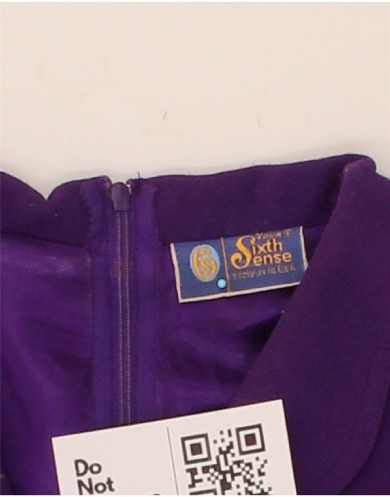 YOUR SIXTH SENSE Womens Long Sleeve Basic Dress IT 42 Medium Purple Vintage Your Sixth Sense and Second-Hand Your Sixth Sense from Messina Hembry 