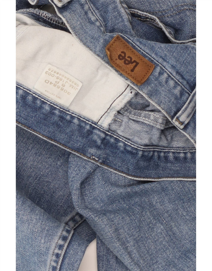 Lee Womens Petite Straight Jeans US 6 Medium W28 L28 Blue Cotton