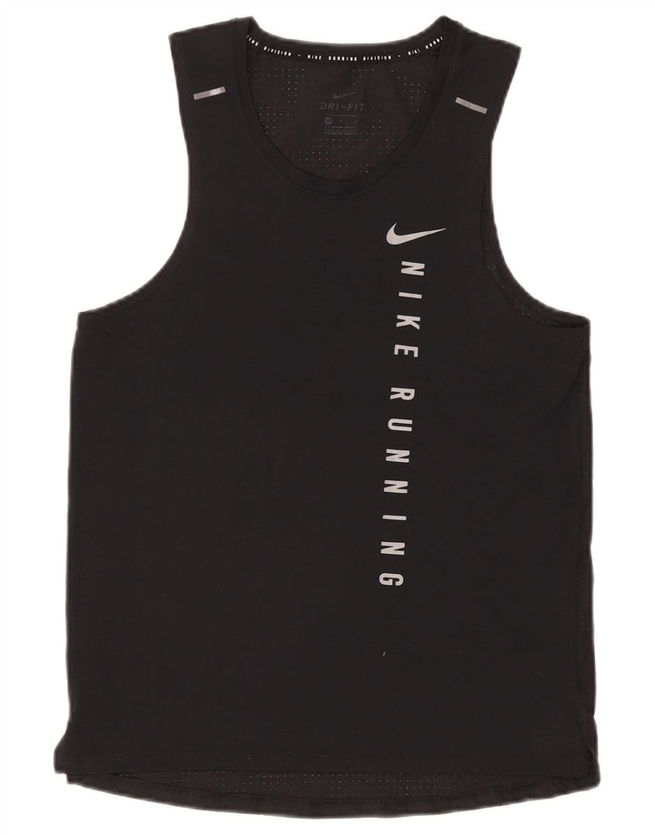 Nike Mens Dri Fit Graphic Vest Top Small Black Polyester