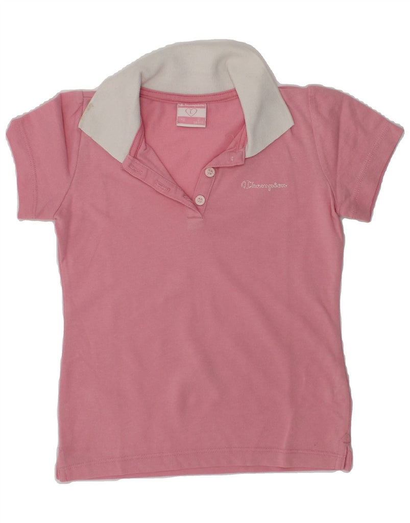 CHAMPION Baby Girls Polo Shirt 18-24 Months Large  Pink Cotton | Vintage Champion | Thrift | Second-Hand Champion | Used Clothing | Messina Hembry 