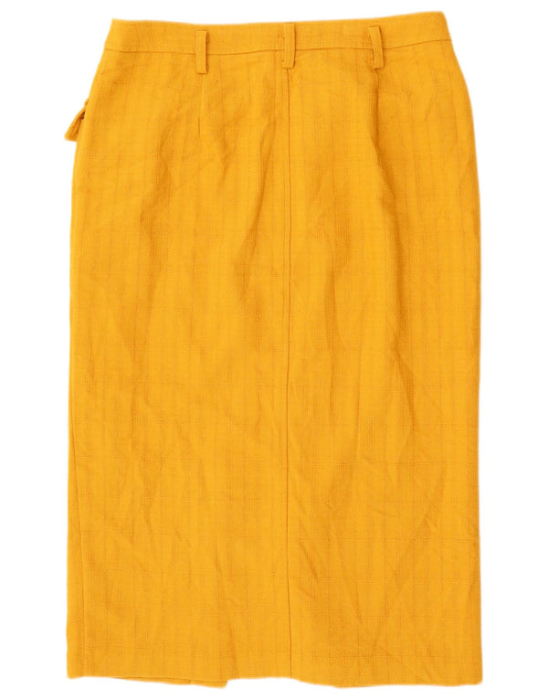 Marks & Spencer Womens Cargo Skirt UK 14 Large W34 Yellow Polyester