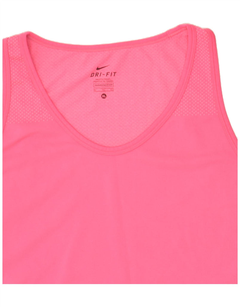 NIKE Womens Dri Fit Vest Top UK 18 XL Pink | Vintage Nike | Thrift | Second-Hand Nike | Used Clothing | Messina Hembry 
