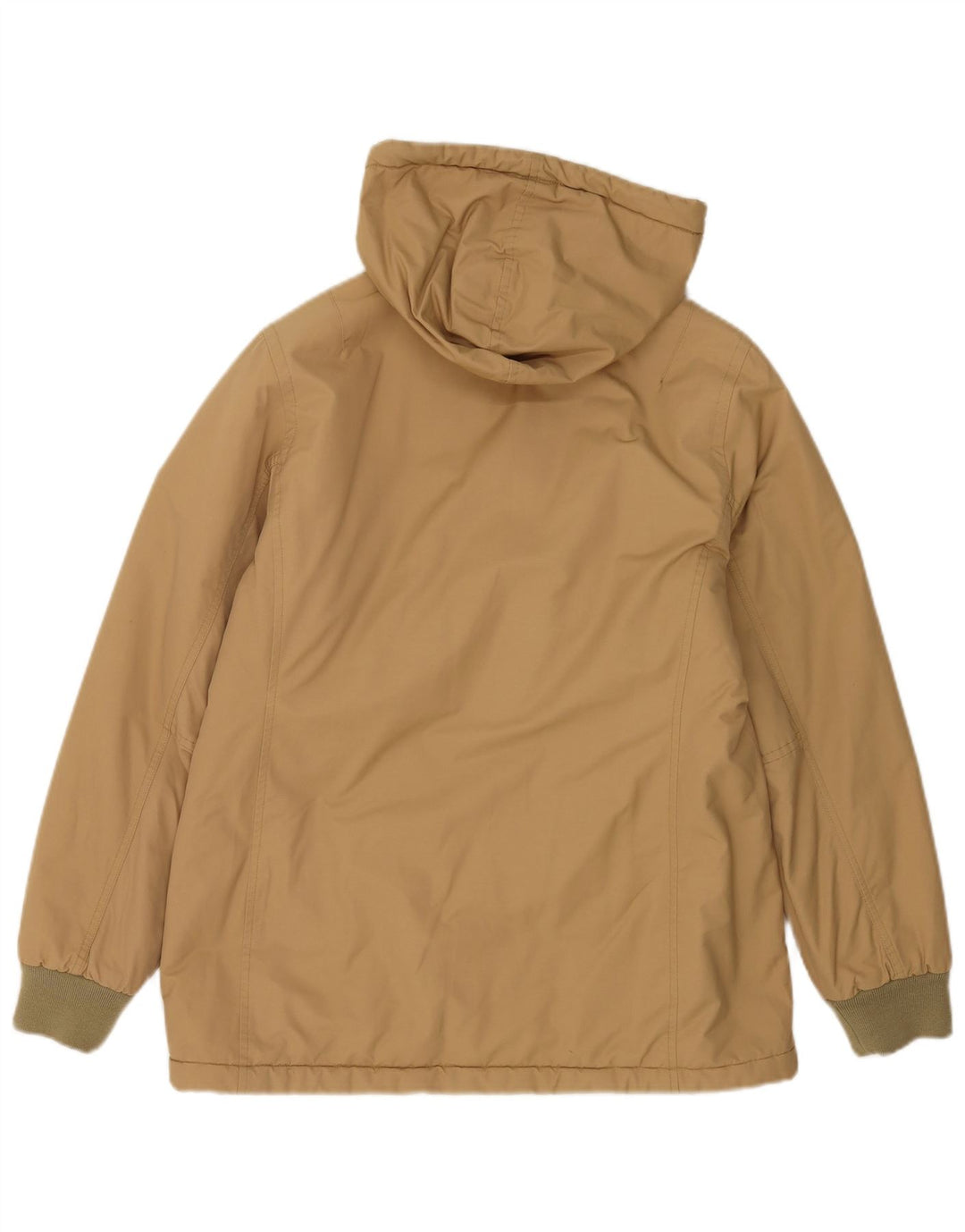 Champion Womens Hooded Windbreaker Jacket UK 14 Medium Beige Cotton