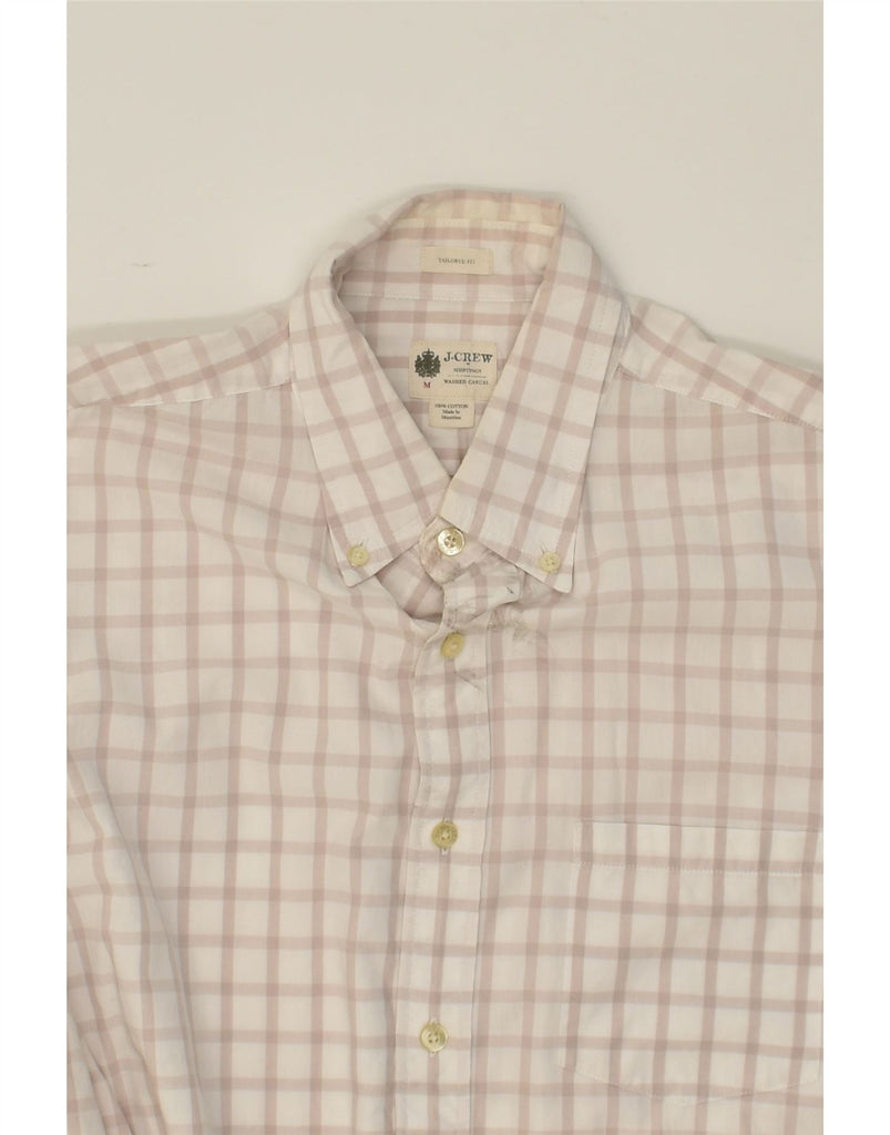 J. CREW Mens Tailored Fit Shirt Medium Beige Check Cotton | Vintage J. Crew | Thrift | Second-Hand J. Crew | Used Clothing | Messina Hembry 