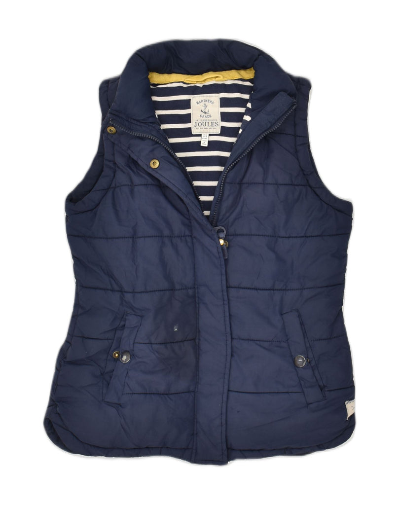 JOULES Womens Padded Gilet UK 8 Small Navy Blue Polyester | Vintage Joules | Thrift | Second-Hand Joules | Used Clothing | Messina Hembry 