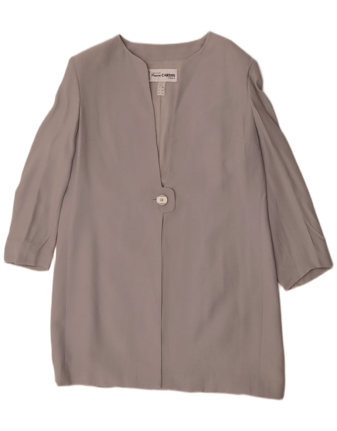 Pierre Cardin Womens Overcoat IT 48 XL Grey Acetate