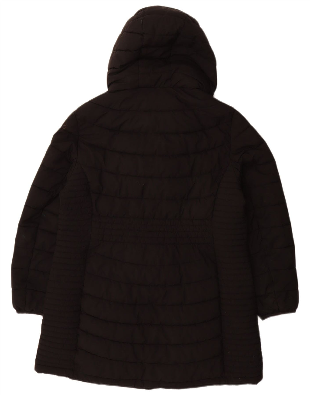 Dkny Womens Plus Size Hooded Padded Coat UK 18 XL Black Polyester