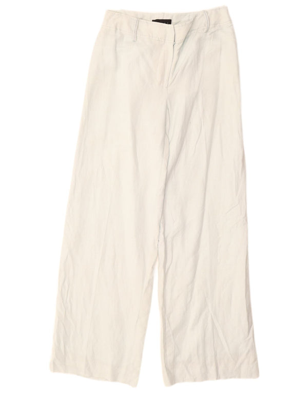 Coast Womens Wide Leg Casual Trousers UK 10 Small W28 L32 Blue Linen