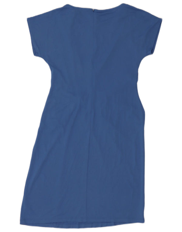 Ralph Lauren Womens Sheath Dress US 10 Large Blue Polyester