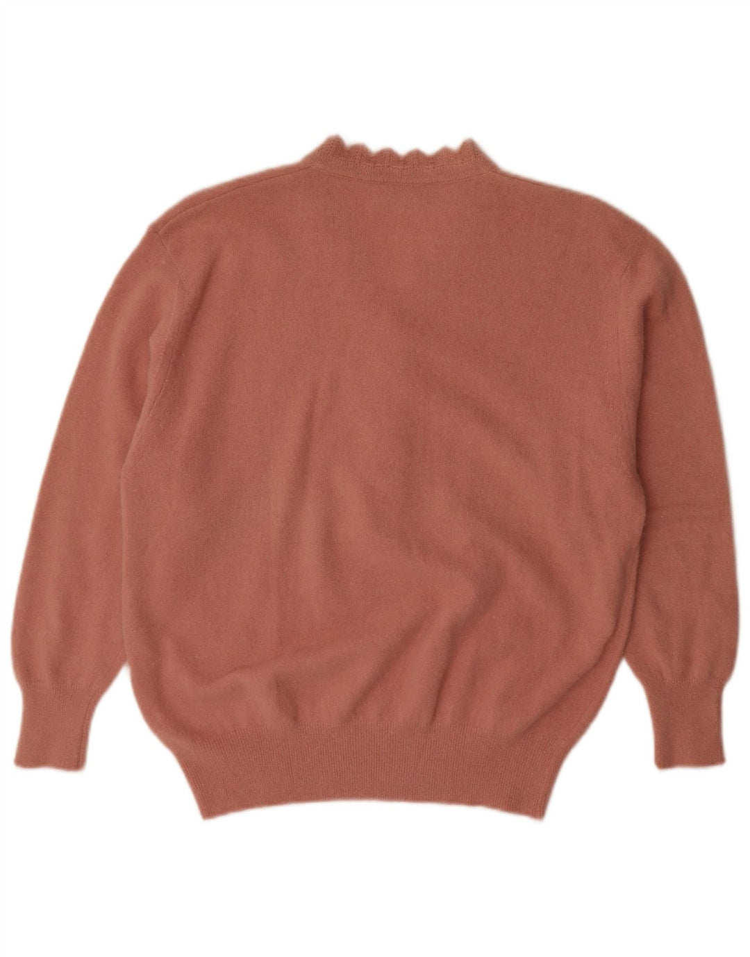 Vintage Womens Button Neck Jumper Sweater IT 52 2XL Pink Angora
