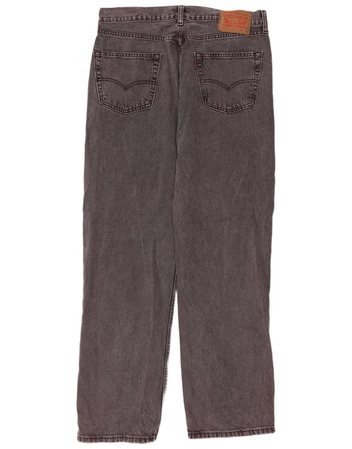 Levi's Mens 565 Straight Jeans W33 L32 Purple Cotton