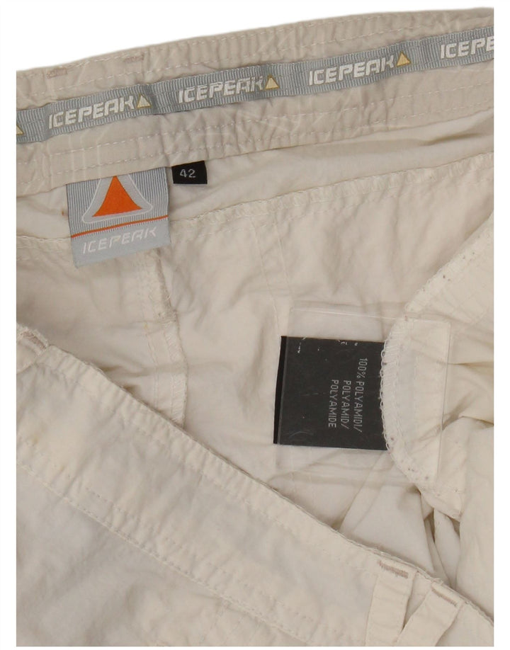 Icepeak Womens Shorts EU 42 Large W32 White Polyamide Sports