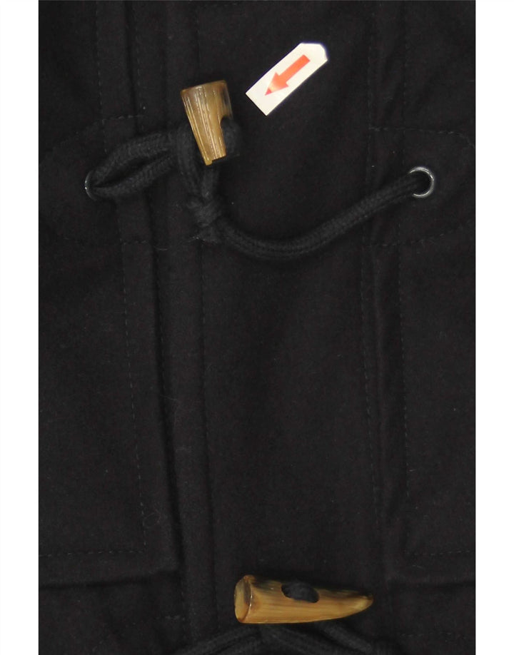 Ivy Oxford Mens Hooded Duffle Coat IT 54 2XL Black Polyester