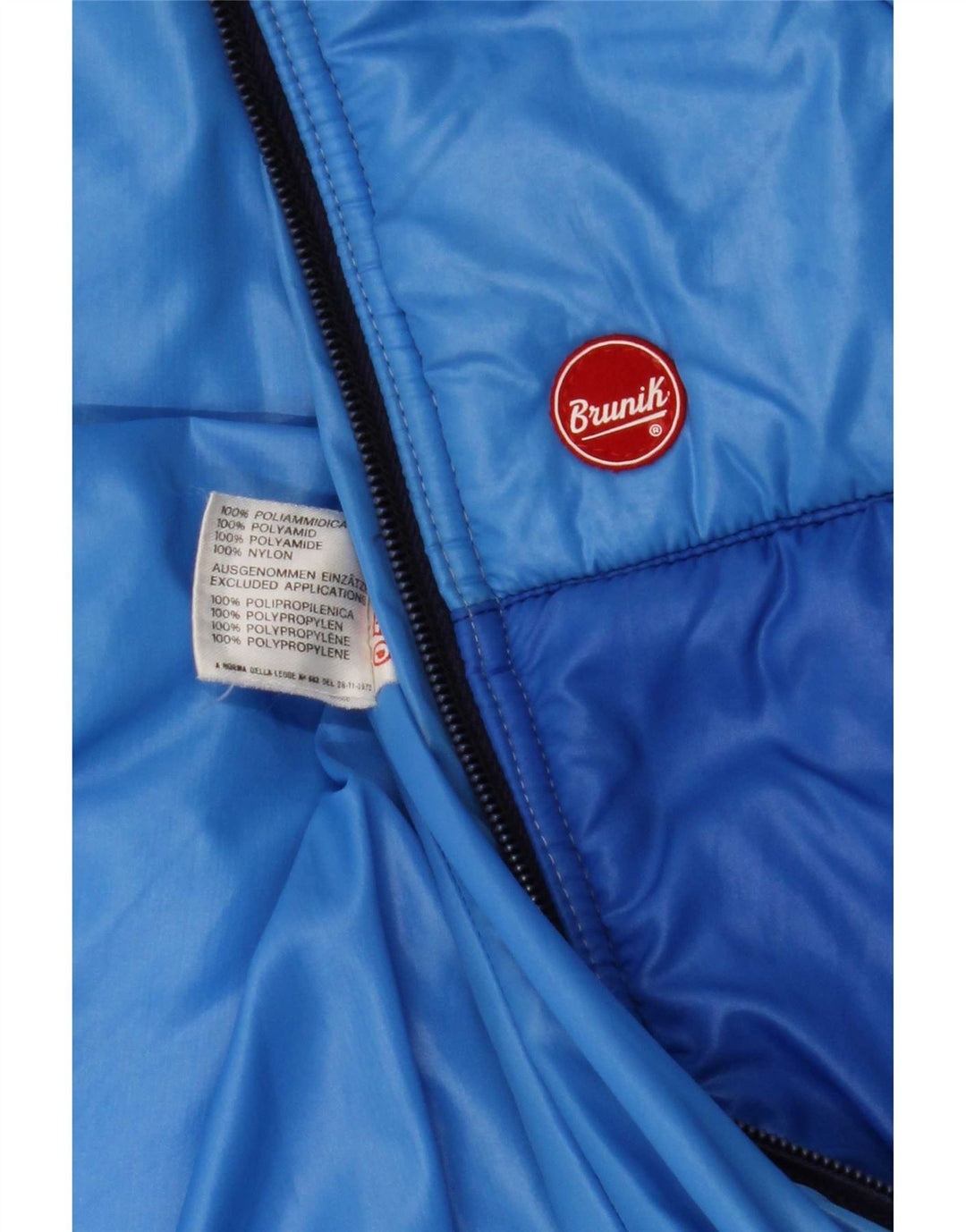 Brunik Womens Padded Jacket IT 48 XL Blue Colourblock Polyamide