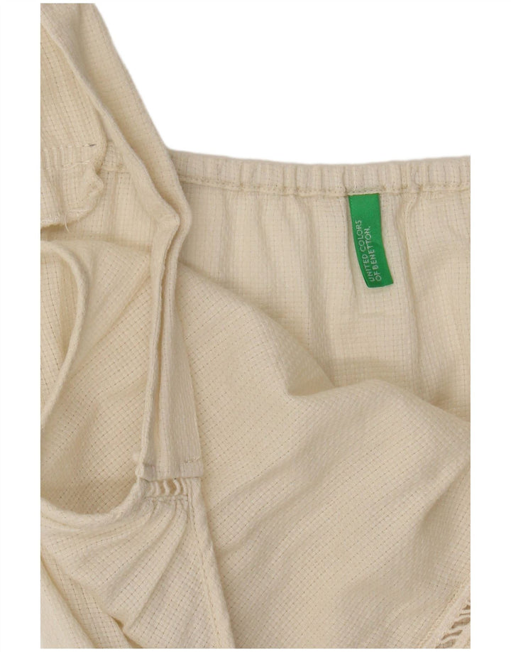 Benetton Womens Cami Top UK 12 Medium Off White