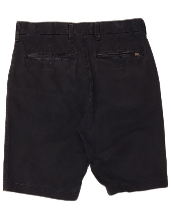 Marks & Spencer Mens Chino Shorts W30 Medium Navy Blue Cotton