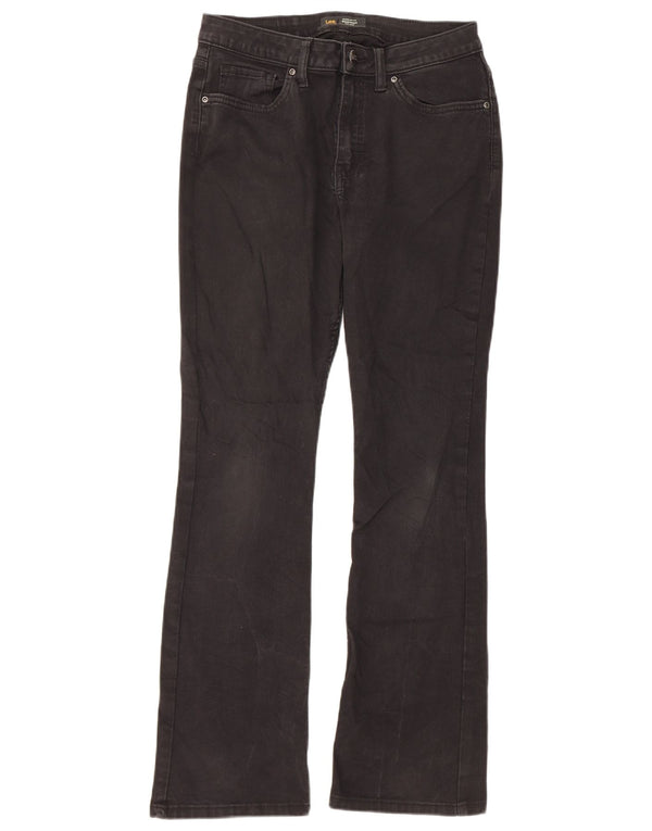 Lee Womens Mid Rise Regular Fit Bootcut Jeans US 8 Medium W28 L29 Black