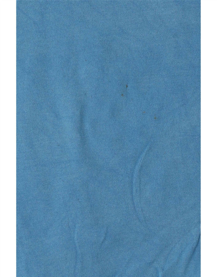 Zara Womens T-Shirt Top UK 12 Medium Blue Viscose