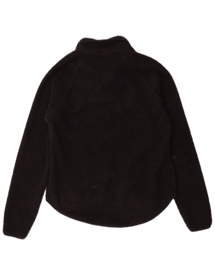 Vintage Womens Fleece Jacket UK 14 Medium Navy Blue