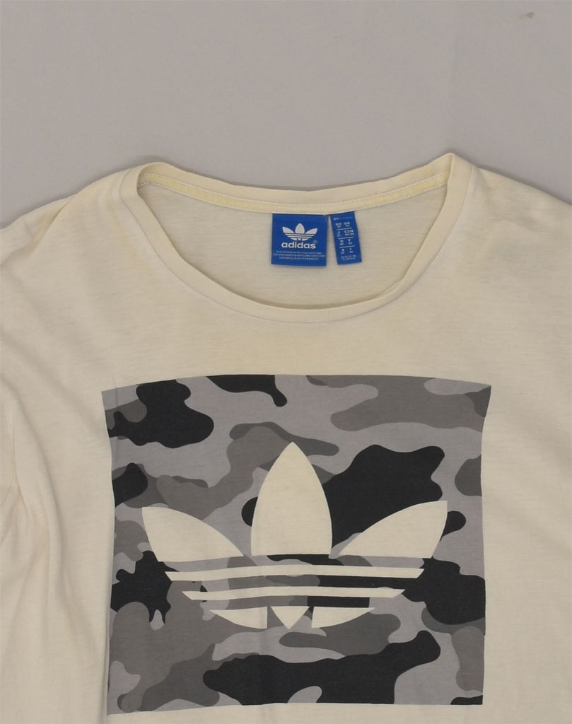 ADIDAS Mens Graphic T-Shirt Top Medium White | Vintage Adidas | Thrift | Second-Hand Adidas | Used Clothing | Messina Hembry 