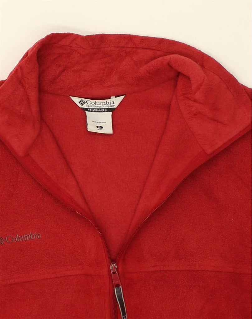 COLUMBIA Mens Fleece Jacket UK 42 XL Red Polyester | Vintage Columbia | Thrift | Second-Hand Columbia | Used Clothing | Messina Hembry 