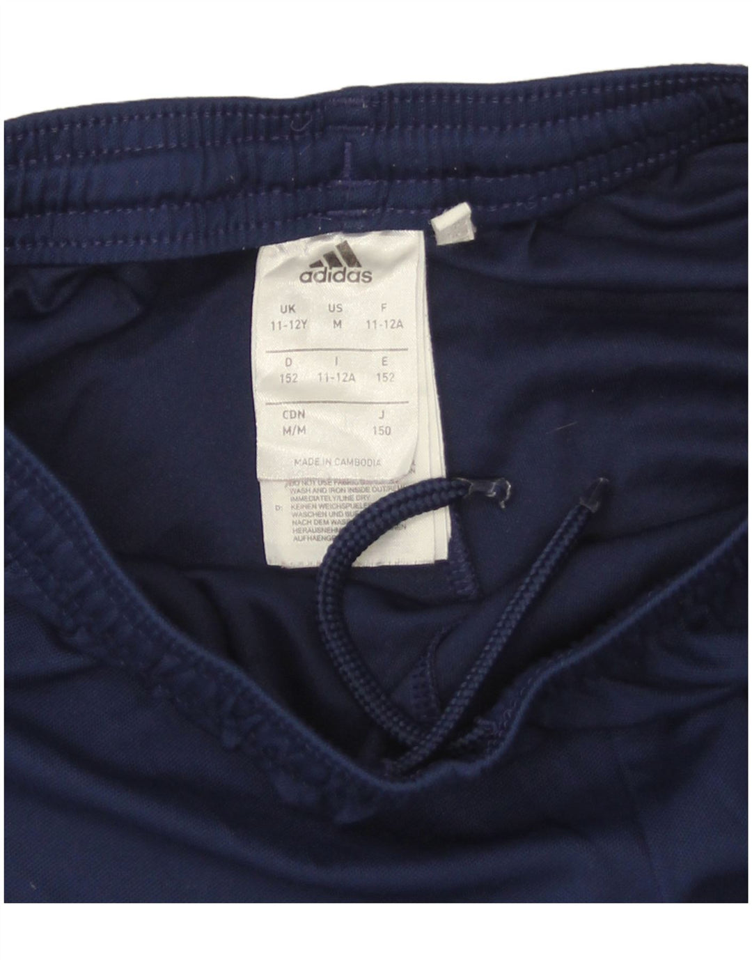 Adidas Boys Climalite Sport Shorts 11-12 Years Navy Blue Polyester