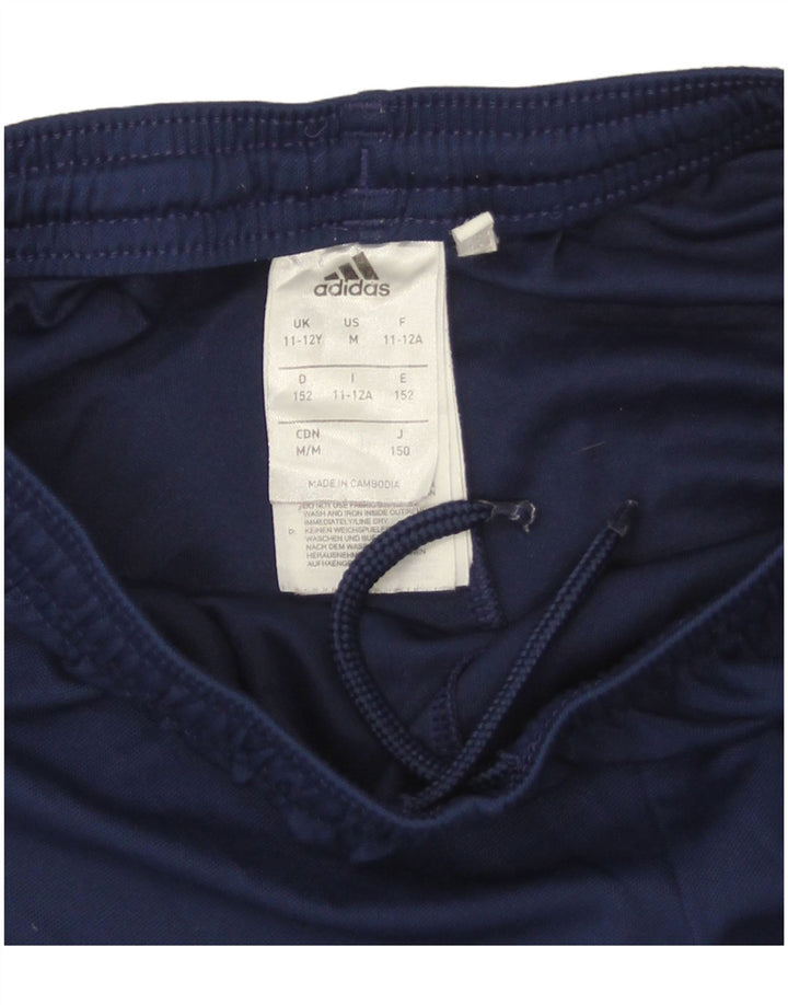 Adidas Boys Climalite Sport Shorts 11-12 Years Navy Blue Polyester