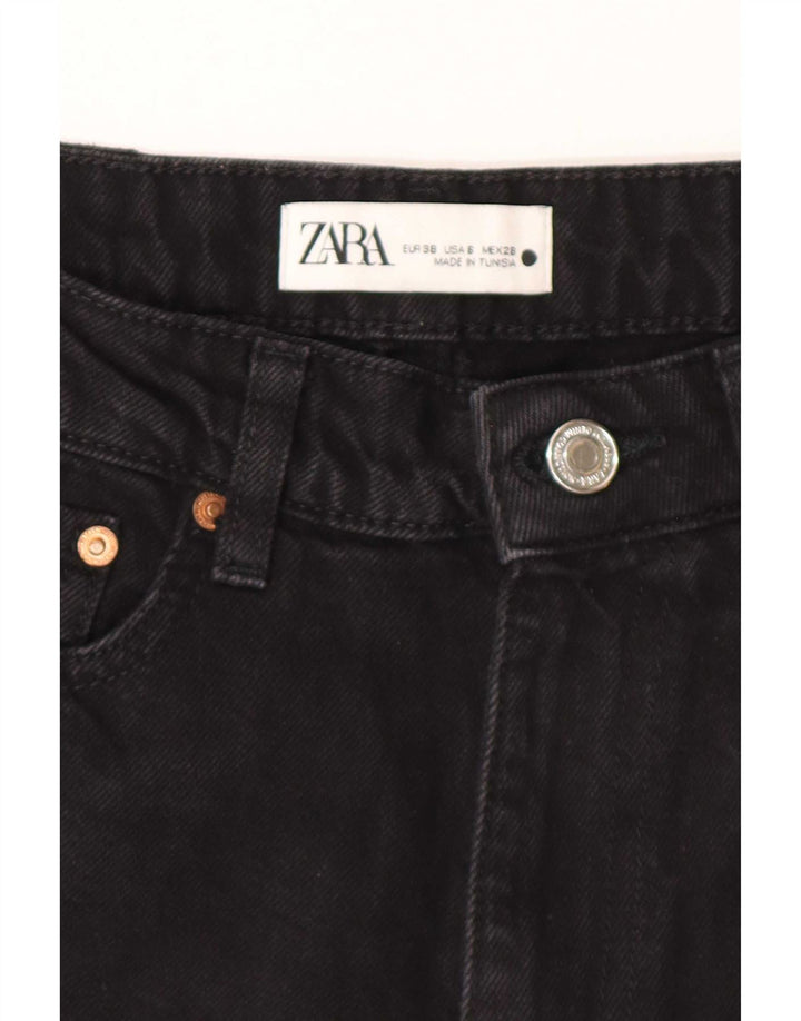 Zara Womens Straight Jeans EU 38 Small W28 L25 Black