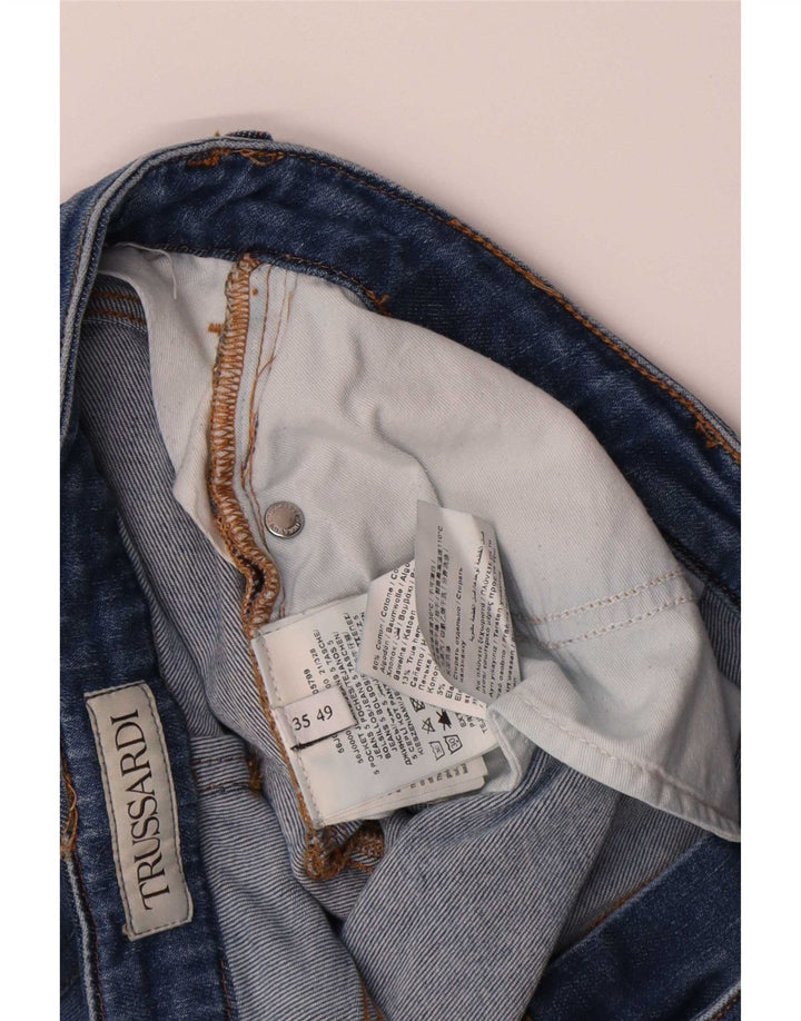 Trussardi Womens Straight Jeans W35 L26 Blue Cotton