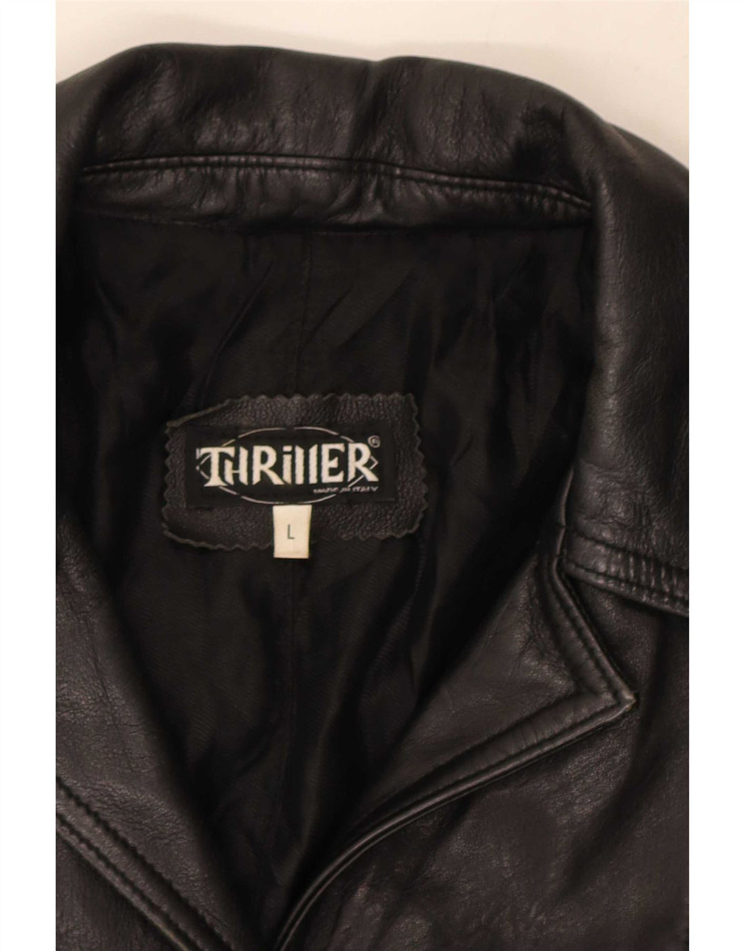 Vintage Womens Leather Coat UK 16 Large Black