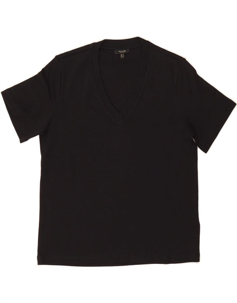 MASSIMO DUTTI Womens T-Shirt Top UK 10 Small Black Vintage Massimo Dutti and Second-Hand Massimo Dutti from Messina Hembry 
