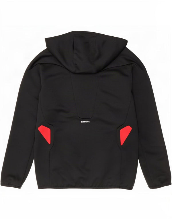 Adidas Boys Climalite Tracksuit Top Jacket 13-14 Years Black Colourblock
